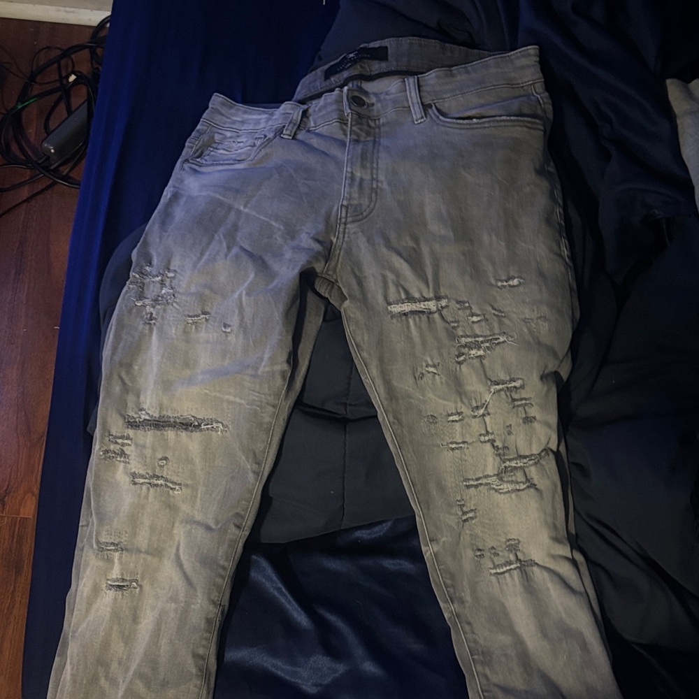 Jordan Craig Distressed Black Skinny Jeans